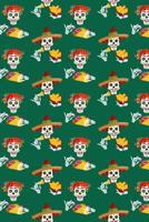 Day Of The Dead Pattern Sugar Skull Santa Muerte 02: Graph Paper 5x5 Notebook for Day Of The Dead Lovers 1099426073 Book Cover