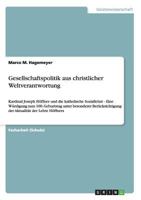 Gesellschaftspolitik Aus Christlicher Weltverantwortung 3640759400 Book Cover