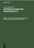Artikel 13-17 Egbgb (Internationales Eherecht), §§ 606-606 B, 328 Zpo (Internationales Verfahrensrecht in Ehesachen) 3112301579 Book Cover