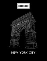 New York City Notebook: An elegant 110-page 7.44''x 9.69'' Wide Ruled Lined Composition Notebook with Washington Square Park in New York City 1073528014 Book Cover