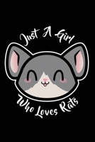 Just A Girl Who Loves Rats: 6x9 Ruled Notebook, Journal, Daily Diary, Organizer, Planner 1706215193 Book Cover