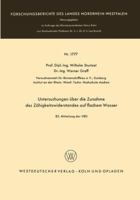 Untersuchungen Uber Die Zunahme Des Zahigkeitswiderstandes Auf Flachem Wasser 3663008460 Book Cover