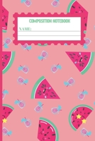 Composition Notebook: Watermelon gifts: cute Wewak colored pattern college ruled lined paper to write in. 169265490X Book Cover