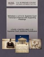 Michelson v. U S U.S. Supreme Court Transcript of Record with Supporting Pleadings 127038001X Book Cover