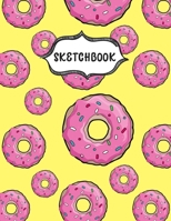 Sketchbook: Sketching Book To Practice Drawing & Doodling, Artist Paint Pad, Large Blank Pages (8.5 x 11 in), Pink Doughnuts Cover 1712178288 Book Cover