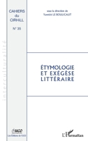 Etymologie et exégèse littéraire 2296564046 Book Cover