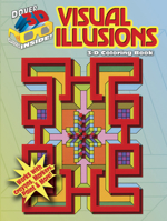 3-D Coloring Book--Visual Illusions 0486489264 Book Cover