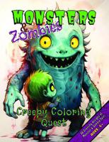 Monsters & Zombies: Creepy Coloring Quest, 50 Crunchy Designs of Monster & Zombie Fun! Ages: 6+ B0F8HJFN1D Book Cover