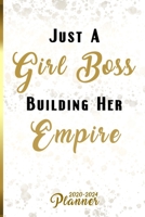 Just A Girl Boss Building Her Empire 2020-2024: Black & Gold 5 Year Planner with 60 Months Spread View Calendar :: Pretty Five Year Agenda, Organizer, Journal, Schedule Notebook and Business Planner. B083XVZ38Q Book Cover