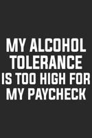 My alcohol tolerance is too high for my paycheck: A Beer Tasting Journal, Logbook & Festival Diary and Notebook for Beer Lovers 167778542X Book Cover