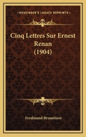 Cinq Lettres Sur Ernest Renan 2016165324 Book Cover