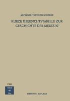 Kurze Ubersichtstabelle Zur Geschichte Der Medizin 3737210624 Book Cover