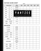 Black and White Publishing Yahtzee Score Cards: Yahtzee Game Sheet Keeper for Multiple Games of Yahtzee Score Record with Players Write in the player name and record dice thrown 1674721080 Book Cover