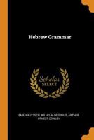 Hebrew Grammar 0344373797 Book Cover