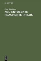 Neu Entdeckte Fragmente Philos 3111267245 Book Cover