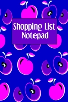 Shopping List Notepad: Weekly Grocery Planner Notebook - Favorite Healthy Recipe Ingredients Journal For Adults and Kids - Purple Pink Blue Apples Cover (Family Secret Recipe Tracker) 1699728518 Book Cover