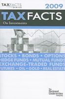 Tax Facts On Investments 2009 (Tax Facts 2) 0872189708 Book Cover