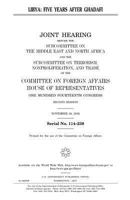 Libya : five years after Ghadafi 1542775949 Book Cover