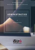 ADMINISTRATIVO GENERALITAT VALENCIANA: DERECHO ADMINISTRATIVO (OPOSICIONES GENERALITAT VALENCIANA) (Spanish Edition) 1091506698 Book Cover