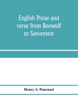 English Prose and Verse From Beowulf to Stevenson 1343885779 Book Cover