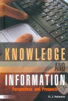 Knowledge and Information: Perspectives and Prospects 8170006074 Book Cover