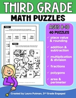 3rd Grade Math Puzzles B0CSBD6JC5 Book Cover