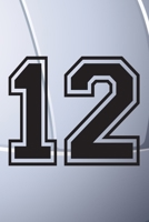 12 Journal: A Volleyball Jersey Number #12 Twelve Notebook For Writing And Notes: Great Personalized Gift For All Players, Coaches, And Fans (Black White Grey Seam Ball Print) 171213230X Book Cover