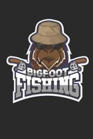 Bigfoot Fishing: Notizbuch A5 I 120 Seiten I Creme Farbig I Kariert I Kladde f�r Angler und Sportfischer I Bigfoot Fishing 1074225716 Book Cover