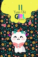 11 Year Old Girl Journal: Cute Cat Diary for Kids to Keep Memories, Both Lined and Blank 100 Pages, 6' X 9' , Happy Birthday Notebook, Sketchbook ... best gifts for 11 year Old, cat notebook 167260222X Book Cover