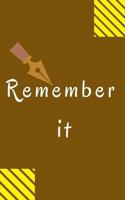 Remember it 1986869814 Book Cover