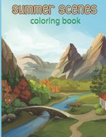 summer scenes coloring book: Fun and Relaxing summer Vacation, Beach Scene Color Pages and Adult fun Drawing B0915RNYZ7 Book Cover