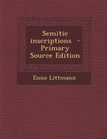 Semitic inscriptions 1294406361 Book Cover