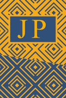 J P: Art Deco Initials J P Monogram Notebook, J P Monogrammed Journal Gift 1678460486 Book Cover