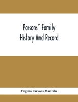 Parsons' Family History and Record 1015463797 Book Cover