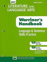 Holt Literature & Language Arts: Language & Sentence Skills Practice, Sixth Course: Support for Warriner's Handbook 0554011034 Book Cover