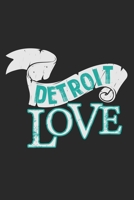 Detroit Love: Notebook A5 Size, 6x9 inches, 120 lined Pages, Michigan Detroit USA State 1696084806 Book Cover