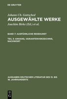 Ausführliche Redekunst. Anhang, Variantenverzeichnis, Nachwort (Ausgaben deutscher Literatur des 15. bis 18. Jahrhunderts, 60) 3110059266 Book Cover