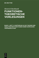 Einführung in die Theorie der analytischen Funktionen einer komplexen Veränderlichen 311260895X Book Cover