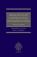 Principles of Contractual Interpretation 3e 0198897162 Book Cover