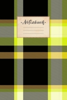 Notizbuch: blanko, DIN A5 Format, 100 leere Seiten mit Rahmen, wei�es Papier, gl�nzendes Softcover f�r hochwertiges Design Malbuch - Skizzenheft - Zeichenbuch - �bungsheft Cover: Karo Muster Gelb Oran 1692782983 Book Cover