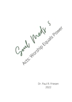 Soul Meds 5: Acts: Worship Equals Power 1471629724 Book Cover