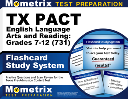 TX PACT English Language Arts and Reading: Grades 7-12 (731) Flashcard Study System: Practice Questions and Exam Review for the Texas Pre-Admission Content Test 1516727878 Book Cover