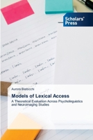 Models of Lexical Access 6209573185 Book Cover