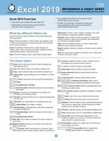 Excel 2019 Reference and Cheat Sheet : The Unofficial Cheat Sheet for Microsoft Excel 2019 1641880260 Book Cover