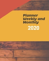 Planner Weekly and Monthly 2020: Weekly & Monthly Planner Jan 1, 2020 to Dec 31, 2020: (2020 Pretty Simple Planners) 1655562584 Book Cover