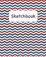 Sketchbook: Patriotic Waves Sketchbook for Adults and Kids of All Ages 1079162380 Book Cover