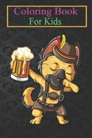 Coloring Book For Kids: Dabbing German Shepherd Dab Dog Prost Drinking Beer For Men Animal Coloring Book: For Kids Aged 3-8 (Fun Activities for Kids) B08HT86WP2 Book Cover