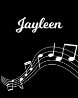 Jayleen: Sheet Music Note Manuscript Notebook Paper - Personalized Custom First Name Initial J - Musician Composer Instrument Composition Book - 12 Staves a Page Staff Line Notepad Notation Guide - Cr 1703986512 Book Cover