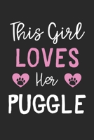 This Girl Loves Her Puggle: Lined Journal, 120 Pages, 6 x 9, Funny Puggle Gift Idea, Black Matte Finish (This Girl Loves Her Puggle Journal) 1673521754 Book Cover