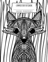 Composition Notebook: Cute Fox Doodle Art Coloring Book Style Cover to Color In 1795775084 Book Cover